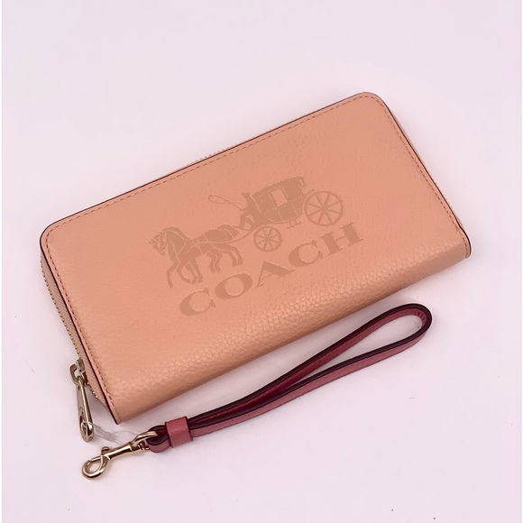 COACH Long Zip Around Wallet With Horse And Carriage - Picture 12 of 14